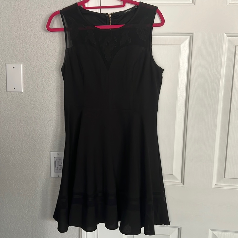 Beautiful black fit and flare detailed dress